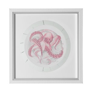 Who Stole My Precious II Pink by Fiona H Hand Embellished Textured Framed Print Matted under Glass