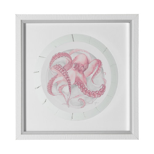 13231 - Who Stole My Precious II Pink by Fiona H Hand Embellished Textured Framed Print Matted under Glass