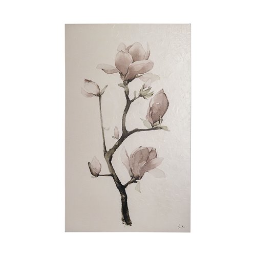 101620-L - Magnolia I by Gabrielle Campbell a Hand Embellished Textured Canvas