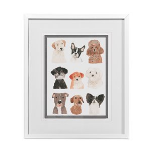 Doggos & Puppers II by June Erica Vess a Framed Art Print Matted under Glass