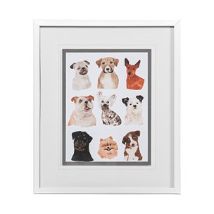 Doggos & Puppers I by June Erica Vess a Framed Art Print Matted under Glass