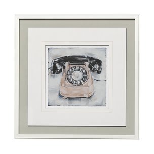 Retro Phone IV by Ethan Harper a Framed Art Print Matted under Glass