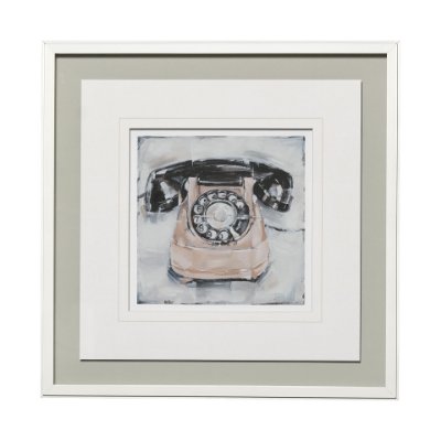 13123 - Retro Phone IV by Ethan Harper a Framed Art Print Matted under Glass