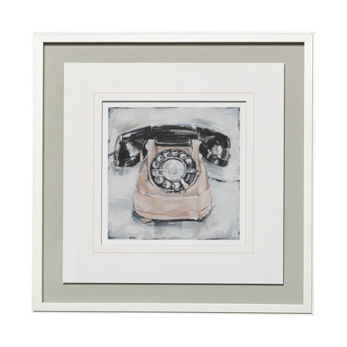 13123 - Retro Phone IV by Ethan Harper a Framed Art Print Matted under Glass