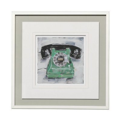 13122 - Retro Phone III by Ethan Harper a Framed Art Print Matted under Glass