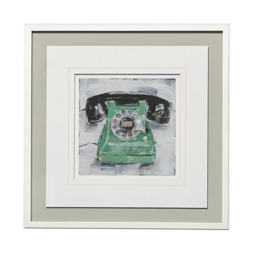 13122 - Retro Phone III by Ethan Harper a Framed Art Print Matted under Glass