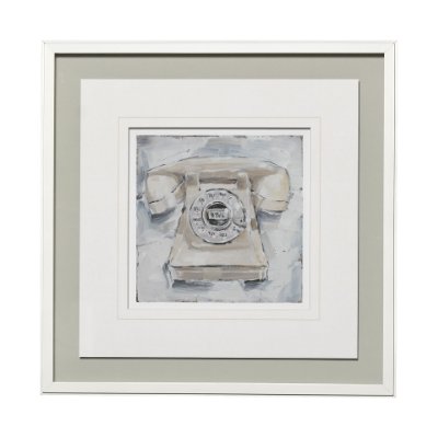 13121 - Retro Phone II by Ethan Harper a Framed Art Print Matted under Glass