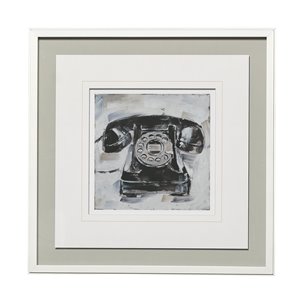 Retro Phone I by Ethan Harper a Framed Art Print Matted under Glass
