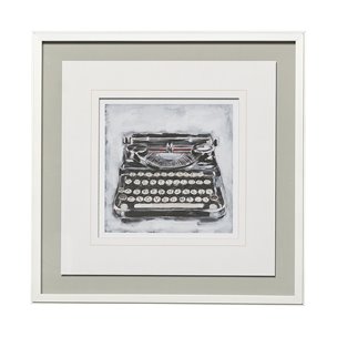 Vintage Typewriter I by Ethan Harper a Framed Art Print Matted under Glass