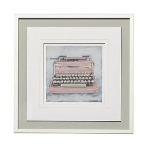 Vintage Typewriter IV by Ethan Harper a Framed Art Print Matted under Glass