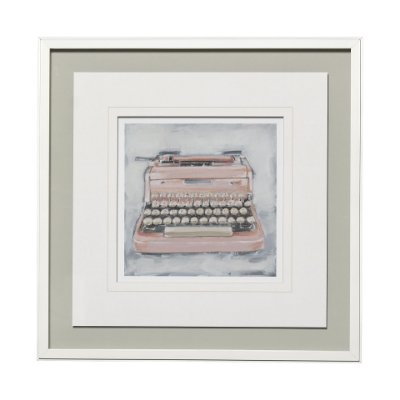 13119 - Vintage Typewriter IV by Ethan Harper a Framed Art Print Matted under Glass