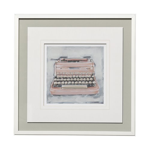 13119 - Vintage Typewriter IV by Ethan Harper a Framed Art Print Matted under Glass