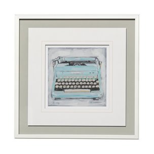 Vintage Typewriter III by Ethan Harper a Framed Art Print Matted under Glass