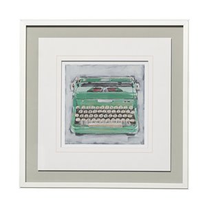 Vintage Typewriter II by Ethan Harper a Framed Art Print Matted under Glass