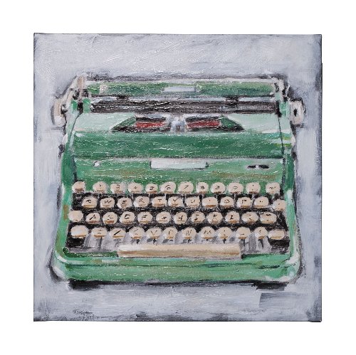 101525-L - Vintage Typewriter II by Ethan Harper a Hand Embellished Textured Canvas
