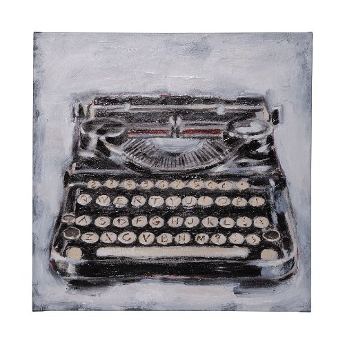 101524-L - Vintage Typewriter I by Ethan Harper a Hand Embellished Textured Canvas