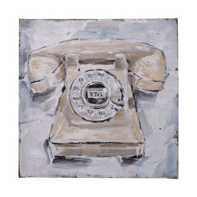 101510-L - Retro Phone II by Ethan Harper a Hand Embellished Textured Canvas