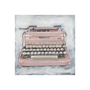 Vintage Typewriter IV by Ethan Harper a Hand Embellished Textured Canvas