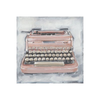 101527-S - Vintage Typewriter IV by Ethan Harper a Hand Embellished Textured Canvas