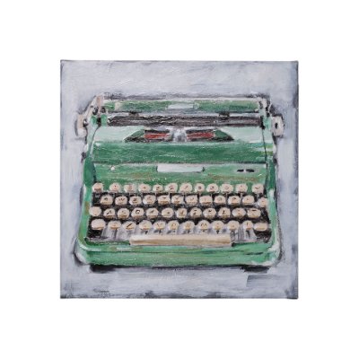 101525-S - Vintage Typewriter II by Ethan Harper a Hand Embellished Textured Canvas