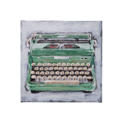 101525-S - Vintage Typewriter II by Ethan Harper a Hand Embellished Textured Canvas