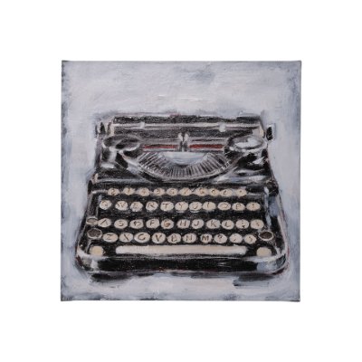 101524-S - Vintage Typewriter I by Ethan Harper a Hand Embellished Textured Canvas