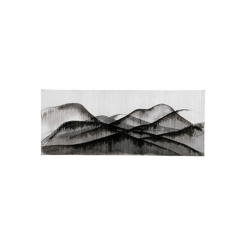 101491-S - Beyond the Rainy Hills by Mercana Studio a Hand Embellished Textured Canvas