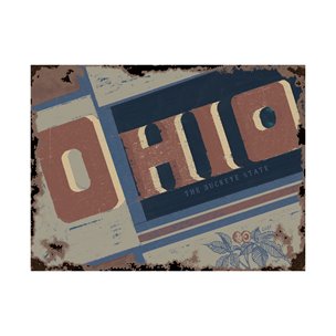 Ohio by Alarm a Hand Embellished Textured Canvas