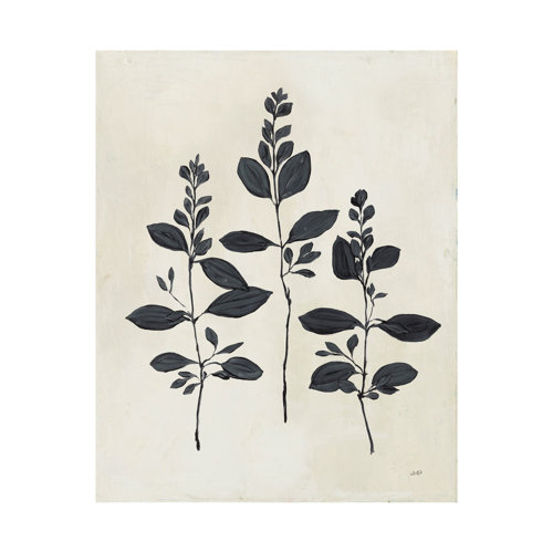 101619-L - Botanical Study IV by Julia Purinton a Hand Embellished Textured Canvas