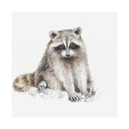 101585-L - Forest Friends X (Racoon) by Lisa Audit a Hand Embellished Textured Canvas