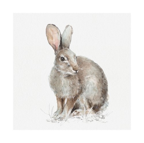 101583-L - Forest Friends VIII (Hare) by Lisa Audit a Hand Embellished Textured Canvas