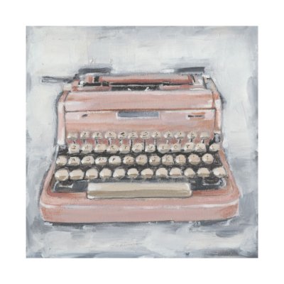 101527-L - Vintage Typewriter IV by Ethan Harper a Hand Embellished Textured Canvas