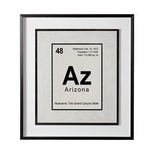 Arizona by Glartlab a Hand Embellished Textured Framed Art Print Matted under Glass