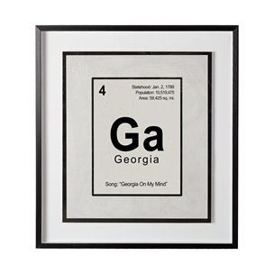 Georgia by Glartlab a Hand Embellished Textured Framed Art Print Matted under Glass