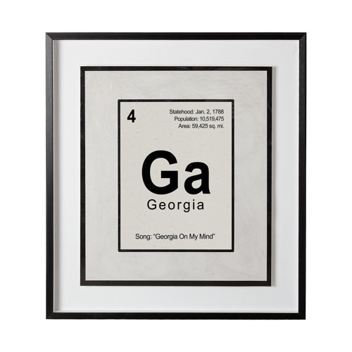 13227 - Georgia by Glartlab a Hand Embellished Textured Framed Art Print Matted under Glass