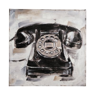 101509-L - Retro Phone I by Ethan Harper a Hand Embellished Textured Canvas
