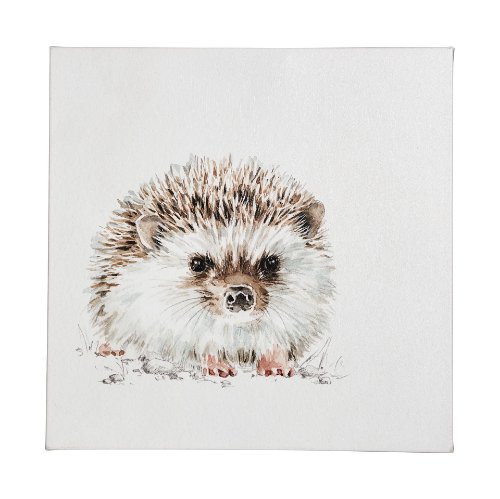 101582-L - Forest Friends VII (Hedgehog) by Lisa Audit a Hand Embellished Textured Canvas