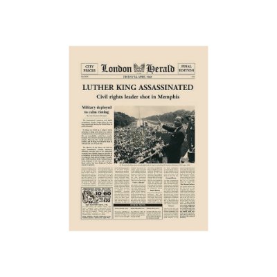 101569-S - Luther King Assassination by Mercana Studio a Hand Embellished Textured Canvas