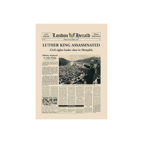 101569-S - Luther King Assassination by Mercana Studio a Hand Embellished Textured Canvas