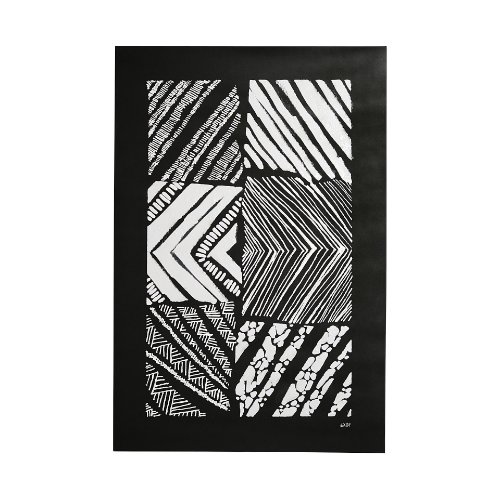 101557-L - Maze I by Alarm a Hand Embellished Textured Canvas