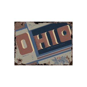 Ohio by Alarm a Hand Embellished Textured Canvas