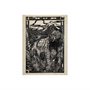 101625-S - Linocut III (Bear) by Mercana Studio a Hand Embellished Textured Canvas