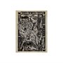101626-S - Linocut IV (Wolf) by Mercana Studio a Hand Embellished Textured Canvas