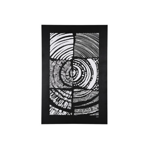 Maze II by Alarm a Hand Embellished Textured Canvas