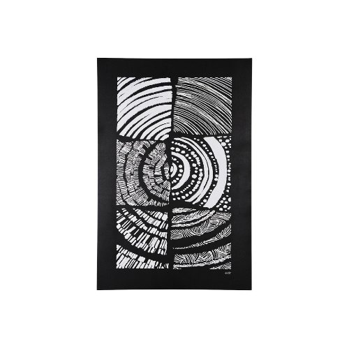 101558-S - Maze II by Alarm a Hand Embellished Textured Canvas
