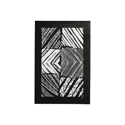 101557-S - Maze I by Alarm a Hand Embellished Textured Canvas