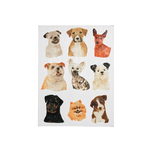 101530-S - Doggos & Puppers I by June Erica Vess a Hand Embellished Textured Canvas