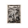 101623-S - Linocut I (Ram) by Mercana Studio a Hand Embellished Textured Canvas