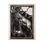 101624-L - Linocut II (Goat) by Mercana Studio a Hand Embellished Textured Canvas