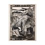 101623-L - Linocut I (Ram) by Mercana Studio a Hand Embellished Textured Canvas